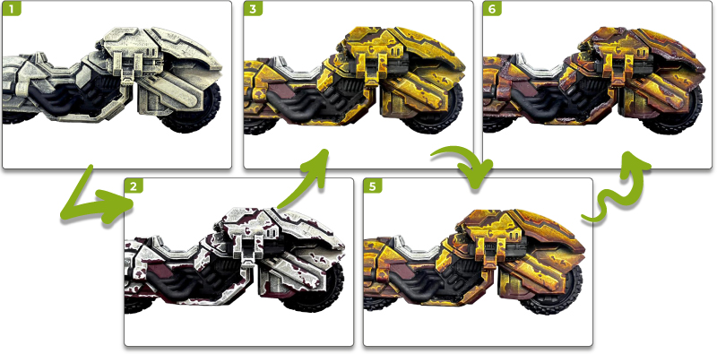 Yellow Space Marine motorbike | Painting tutorial
